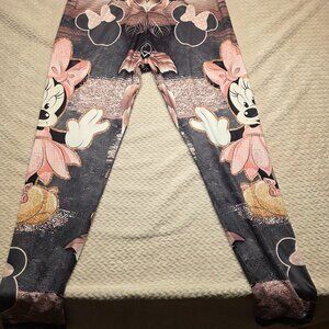 Womens Minnie Mouse Leggings SZ L